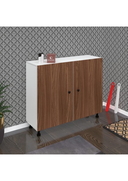 Kenzlife Ayakkabılık Merkub5 Cvzbyz 83*100*32 Kapaklı 5 Raflı 25 Çift Ayakkabı Kapasitesi