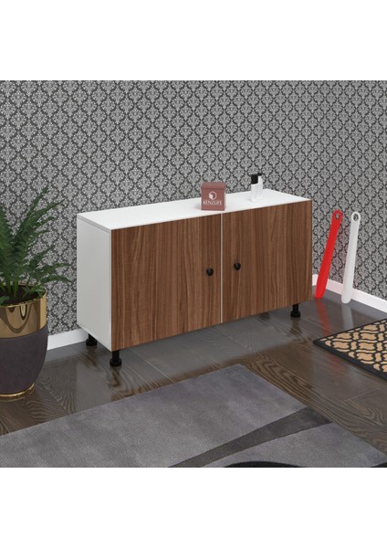 Kenzlife Ayakkabılık Yemeni3 Cvzbyz 53*120*32 Kapaklı 3 Raflı 18 Çift Ayakkabı Kapasitesi