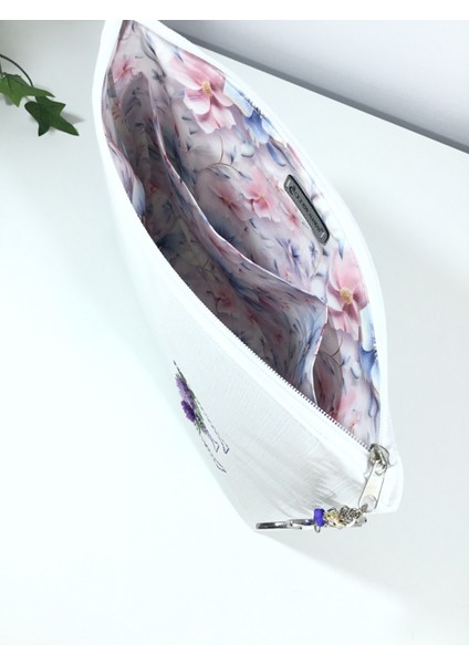 Majestic Blooms - Mor Monogram Harfli Portföy Çanta indirimleri