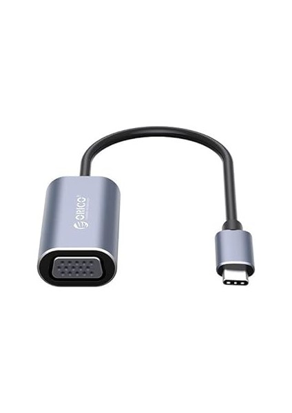 Type-C'den Vga'ya Adaptör - 1080P Çözünürlük, Gri Alüminyum Tasarım