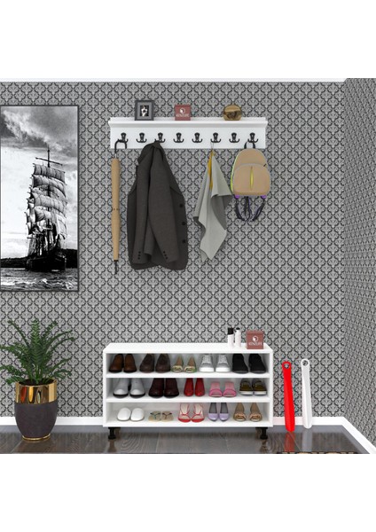 Kenzlife Portmanto Ayakkabılık ve Askılık Tomak3 Cvzbyz 53*100*32 Onbeş Çift Ayakkabı Kapasitesi fiyatları