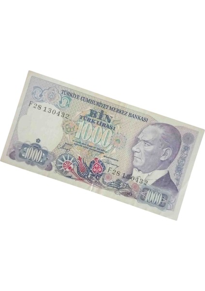 F Serisi 7. Emisyon 1000 Türk Lirası Eski Koleksiyon Kağıt Para. Eski Para. Antika Para. Darpane Hobi Hediye Antika Darpane