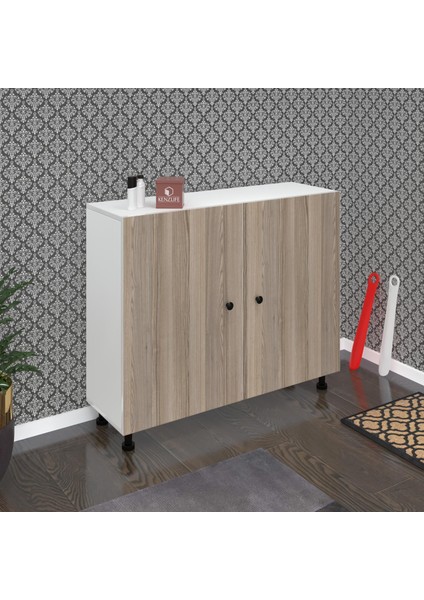 Kenzlife Ayakkabılık Merkub5 Crdbyz 83*100*32 Kapaklı 5 Raflı 25 Çift Ayakkabı Kapasitesi