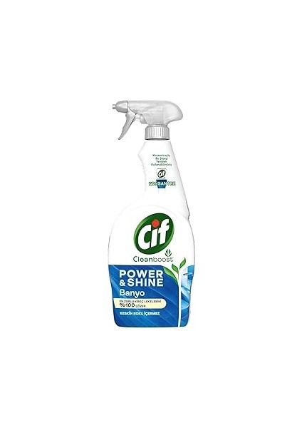 Cif Power Shine Cleanboost Sprey Temizleyici Banyo Için Temizleyici ve Kireç Çözücü 750 ml