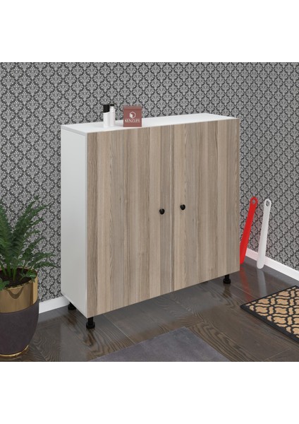 Kenzlife Ayakkabılık Merkub6 Crdbyz 98*100*32 Kapaklı 6 Raflı 30 Çift Ayakkabı Kapasitesi