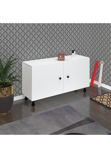 Kenzlife Ayakkabılık Merkub3 Byzbyz 53*100*32 Kapaklı 3 Raflı 15 Çift Ayakkabı Kapasitesi