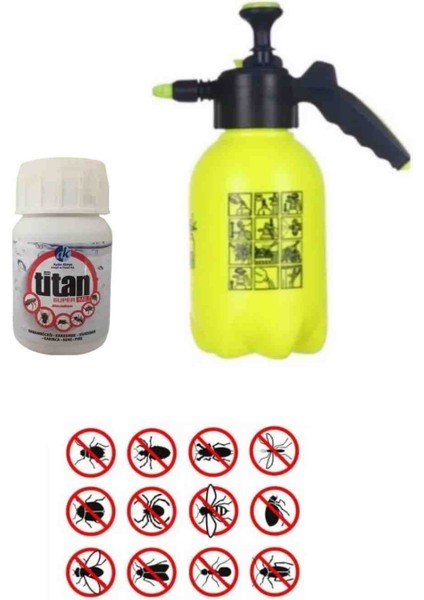 Süper Me 50ML Kokulu Haşere Ilacı/ 2lt Basınçlı Ilaçlama Aleti Set