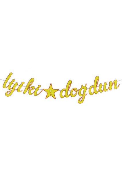 Flama Kaligrafi Yazı Iyiki Doğdun Futbol Pk:1 Sarı Kırmızı fiyatları