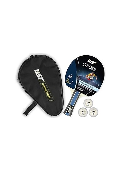 Usr Stroke-Rc Masa Tenisi Raket + 3 Top + Kılıf Set