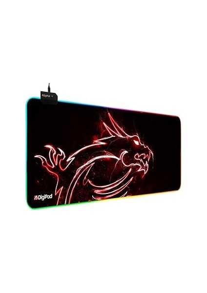 Digipod Rgb Gaming Oyuncu Mousepad 70X30 Xl Kaymaz Taban Mouse Pad 4mm Kalınlık