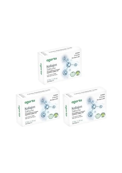 Agarta Doğal Anti-Aging Collagen Sabunu 150 gr x 3 Adet