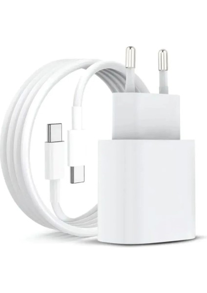 Iphone 15 Plus Uyumlu 25W Hızlı Şarj Aleti Adaptör + Kablo (1m)
