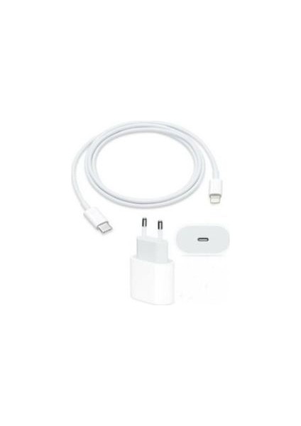 Iphone 14 Plus Uyumlu 25W Hızlı Şarj Aleti Adaptör + Kablo (1m)