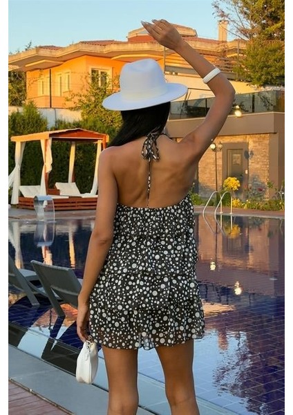 Fırfırlı Şifon Elbise 2905-08