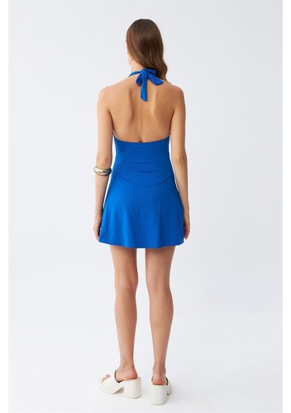 Kadın Fiyonklu Sax Elbise Mayo indirimleri