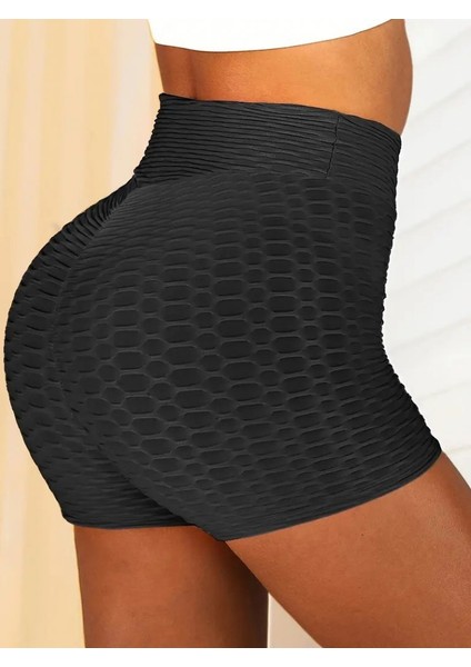 Grip&hug Kadın Arkası Büzgülü Kendinden Desenli Toparlayıcı Mini Tayt