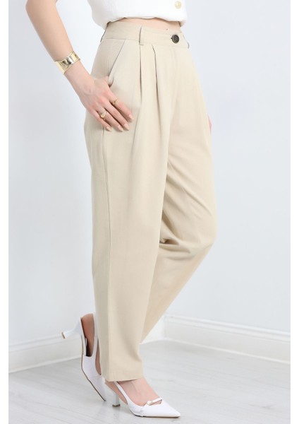 Gabardin Pantolon Bej modelleri