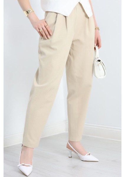 Gabardin Pantolon Bej