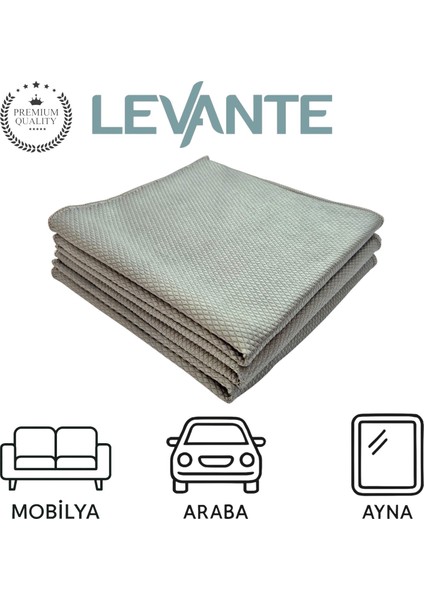Baklava Desenli Mikrofiber Cam Bezi 3’lü Set – 40X40 cm | Çizmez & Ultra Emici modelleri