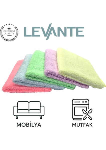 Mikrofiber Pastel Seri Temizlik ve Kurulama Bezi 2'si 1 Arada 5’li Set | 35X40 cm fiyatları