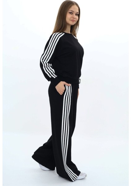 Kız Çocuk %100 Pamuk 2 Iplik Kompakt Penye Kumaş Eşofman Takım - Aüt - 2032