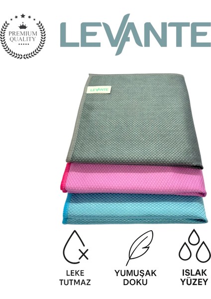 Premium Diamond Mikrofiber Cam ve Temizlik Bezi 3’lü Set – 40X40 cm | Tüy & Iz Yapmaz modelleri