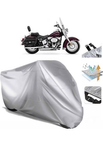 Heritage Softail Classic Flstcı (Bağlantı Tokalı) Uyumlu Solarblock Prime Motosiklet Brandası Örtüsü
