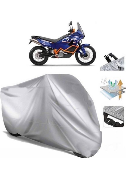 Ktm 990 Adventure Dakar Arka Çanta (Bağlantı Tokalı) Uyumlu Solarblock Motosiklet Brandası Örtüsü