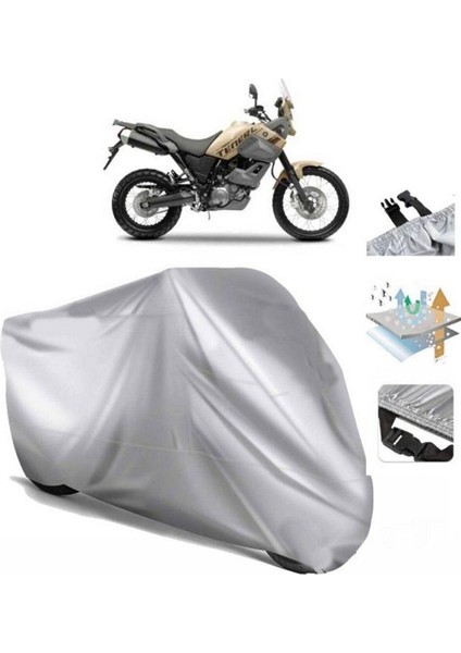 Yamaha Xtz 660Z Tenere Arka Çanta (Bağlantı Tokalı) Uyumlu Solarblock Motosiklet Brandası Örtüsü