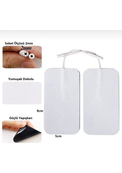 Tens Pedi 5x9 cm 1 Paket 4’lü Yedek Elektrot