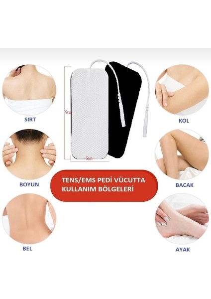 Tens Pedi 5x9 cm 1 Paket 4’lü Yedek Elektrot modelleri