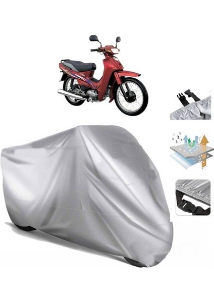 Yamaha Crypton Arka Çanta (Bağlantı Tokalı) Uyumlu Solarblock Prime Motosiklet Brandası Örtüsü