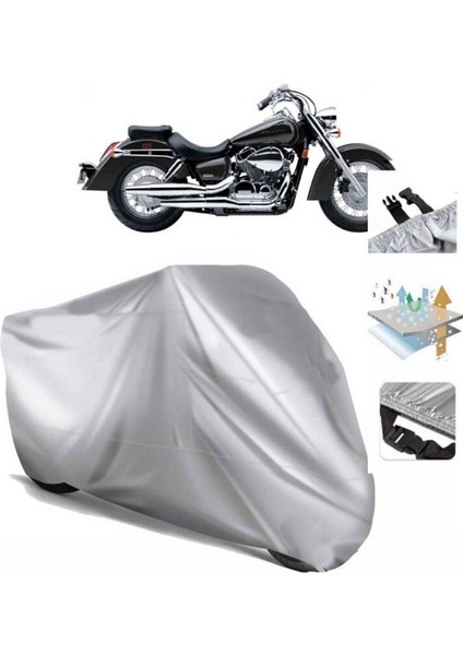 Honda Vt 750 C Shadow Arka Çanta (Bağlantı Tokalı) Uyumlu Solarblock Motosiklet Brandası Örtüsü