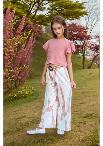 Çocuk %100 Pamuk Ikili Alt&üst TAKIM-PANTOLON-BLUZ-AÜT-0036