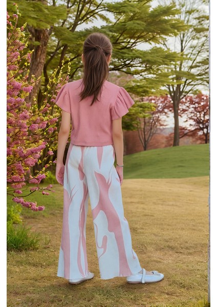 Çocuk %100 Pamuk Ikili Alt&üst TAKIM-PANTOLON-BLUZ-AÜT-0036