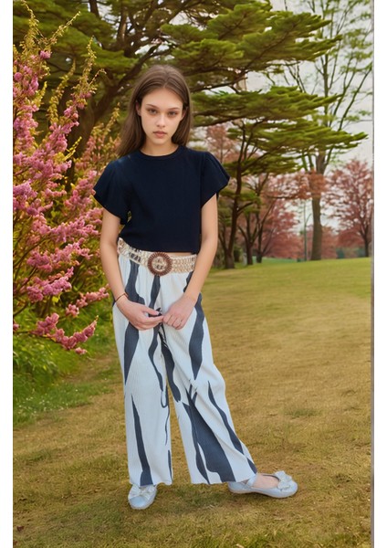 Çocuk %100 Pamuk Ikili Alt&üst TAKIM-PANTOLON-BLUZ-AÜT-0036