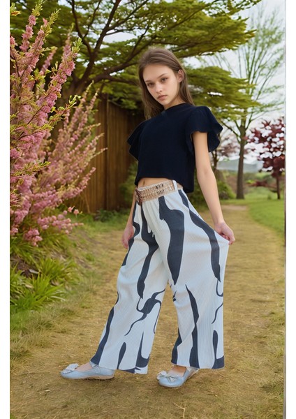 Çocuk %100 Pamuk Ikili Alt&üst TAKIM-PANTOLON-BLUZ-AÜT-0036