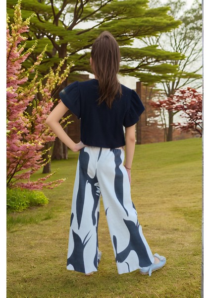 Çocuk %100 Pamuk Ikili Alt&üst TAKIM-PANTOLON-BLUZ-AÜT-0036