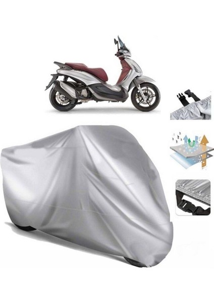 Piaggio Beverly Sport Touring 350 I.e. (Bağlantı Tokalı) Uyumlu Solarblock Motosiklet Brandası