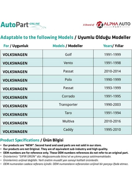 Volkswagen Için Döşeme Klipsi- 10'lu