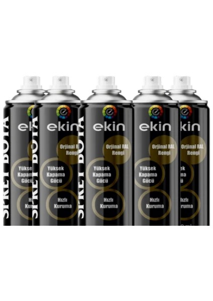 400 ml Sprey Boya Parlak Beyaz Renk 5 Adet