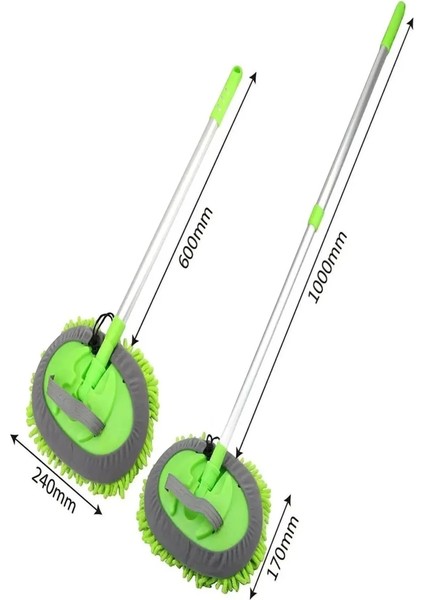 Araba Yıkama Fırçası Mikrofiber Bezli Teleskopik Saplı Yedek Bezli fırsatları