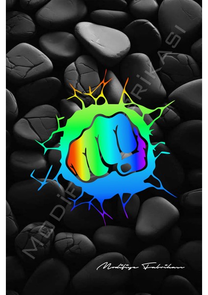 Depo Kapağı Yumruk Sticker Folyo - Hologram - 12 x 12 cm fiyatları