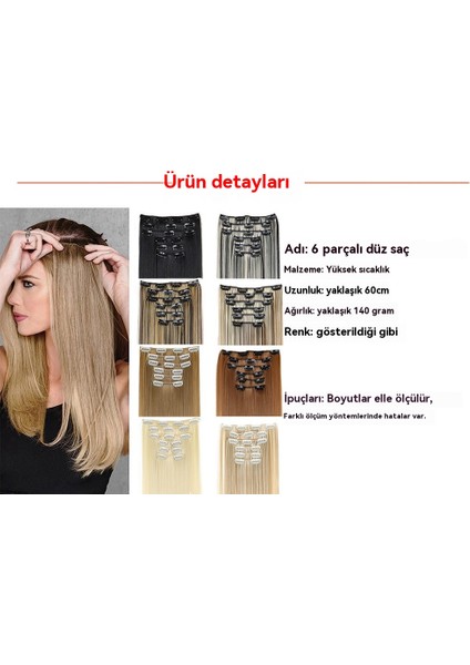Bayanlar Için 6 Parçalı Klon Peruk Saç Uzatma Parçaları (Yurt Dışından) modelleri