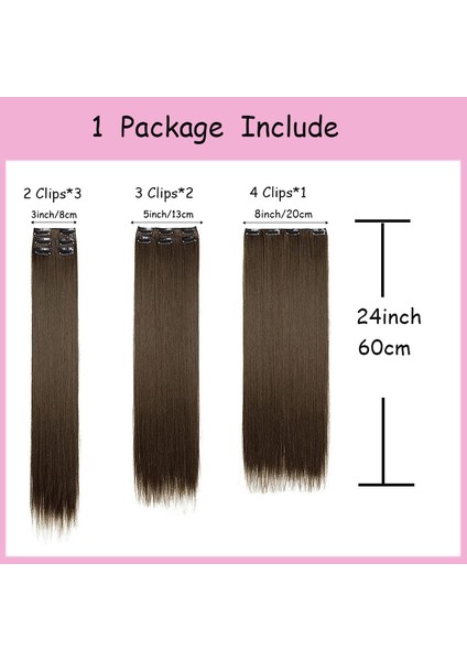 Bayanlar Için 6 Parçalı Klon Peruk Saç Uzatma Parçaları (Yurt Dışından) fırsatları