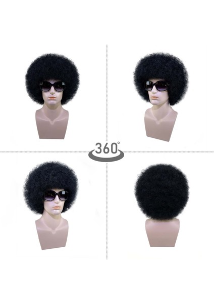 Avrupa ve Amerikan Erkek Yüksek Sıcaklık Küçük Rulo Kabarık Kısa Kıvırcık Saç Peruk Başlık (Yurt Dışından) fırsatları