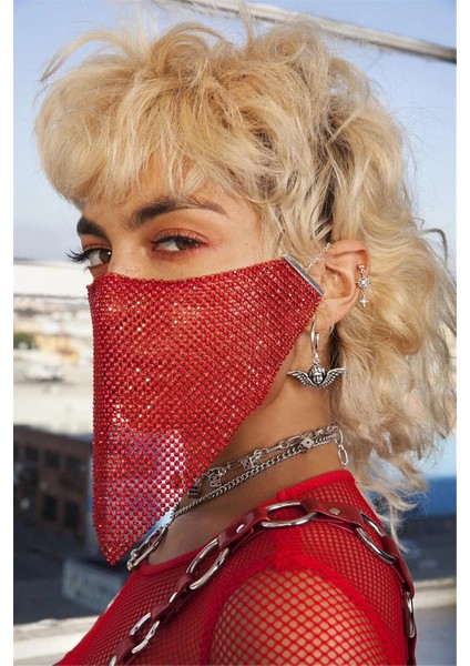 Halloween Rhinestones Yüz Maskesi (Yurt Dışından) modelleri