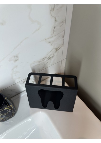 Işıl Metal Şarjlı Diş Fırçalık | Elektrikli Diş Fırçası Standı – Monte Edilebilir Metal Organizer