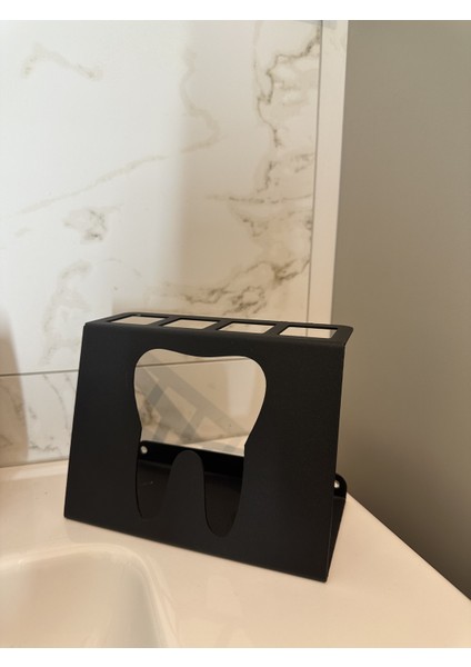 Işıl Metal Şarjlı Diş Fırçalık | Elektrikli Diş Fırçası Standı – Monte Edilebilir Metal Organizer