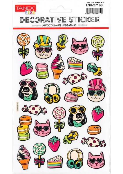 Kids Sticker Puffy Artist Kedi-Köpekler Serisi (27168)